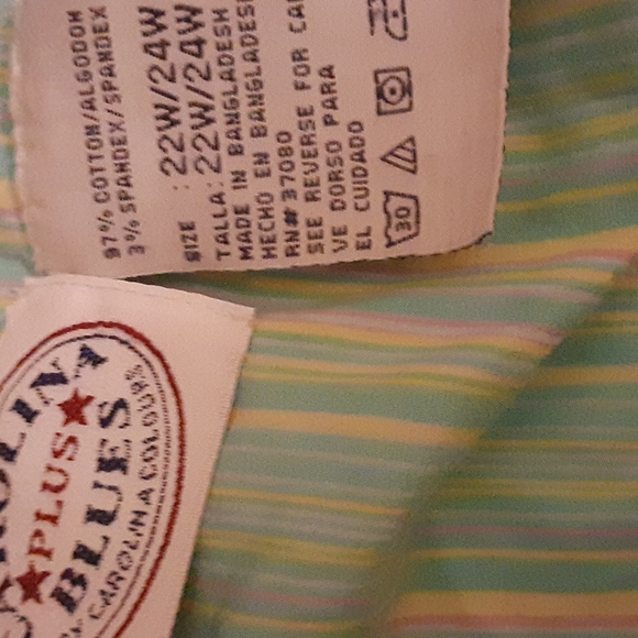 3@$12. Carolina Plus Blues size 22/24 - Picture 2 of 4